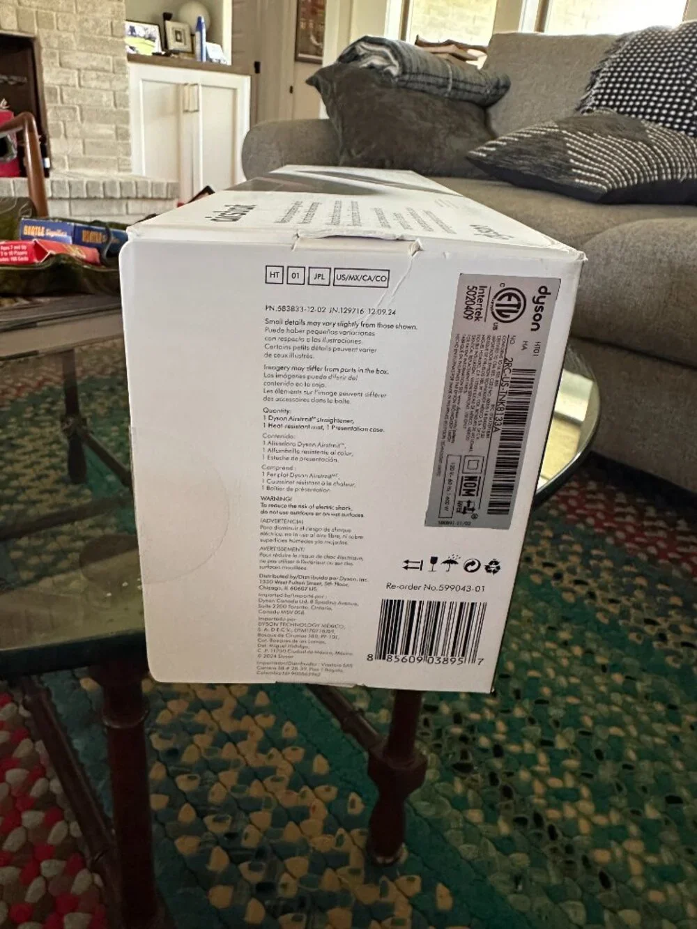 Dyson Airstrait Wet-to-Dry Straightener Jasper Plum HT01 Complete Box EUC
